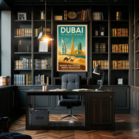 Dubai Poster Jewel of the Desert for Modern Home Decor