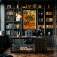 Ulysses S. Grant 18th President of the United States Layered Digital Collage Poster
