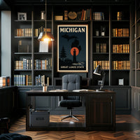 Michigan Great Lakes State Poster PosterGoat