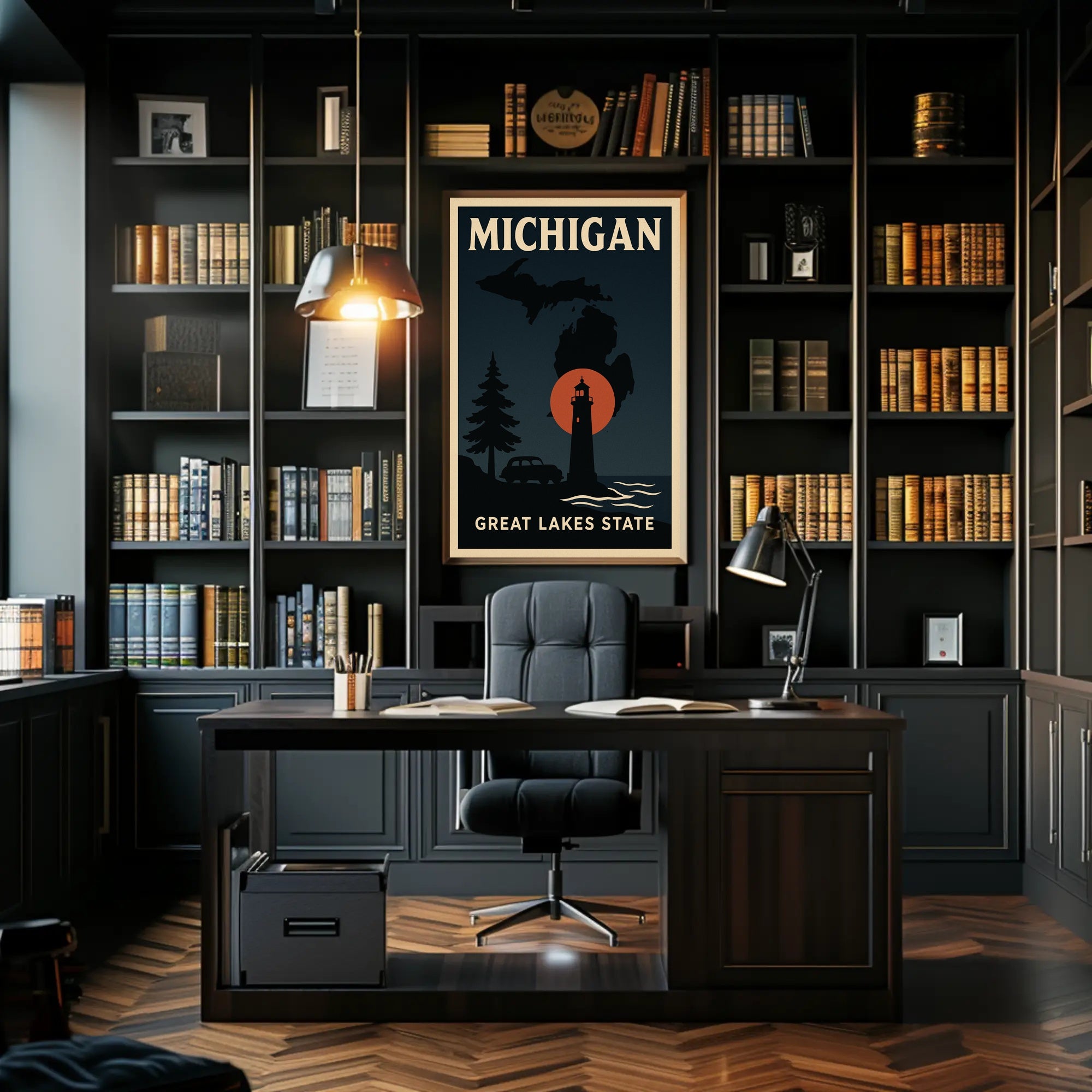 Michigan Great Lakes State Poster PosterGoat