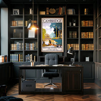 Cambridge Scenic Vintage Travel Poster PosterGoat