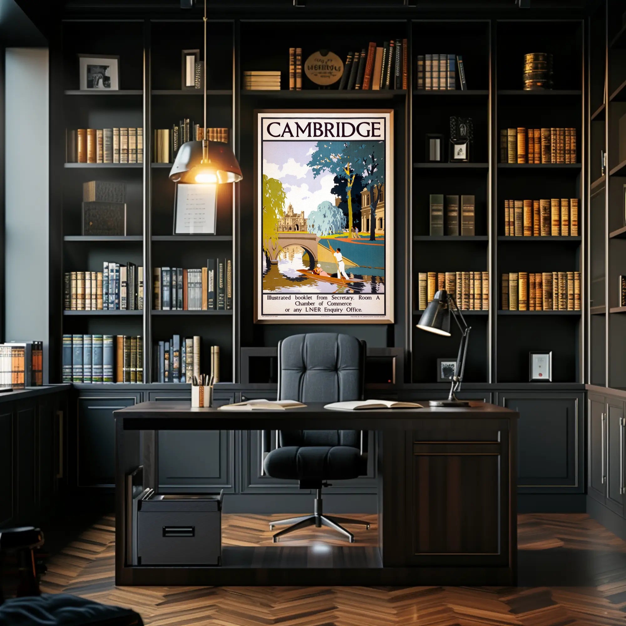 Cambridge Scenic Vintage Travel Poster PosterGoat