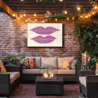 Purple Lips Art Poster