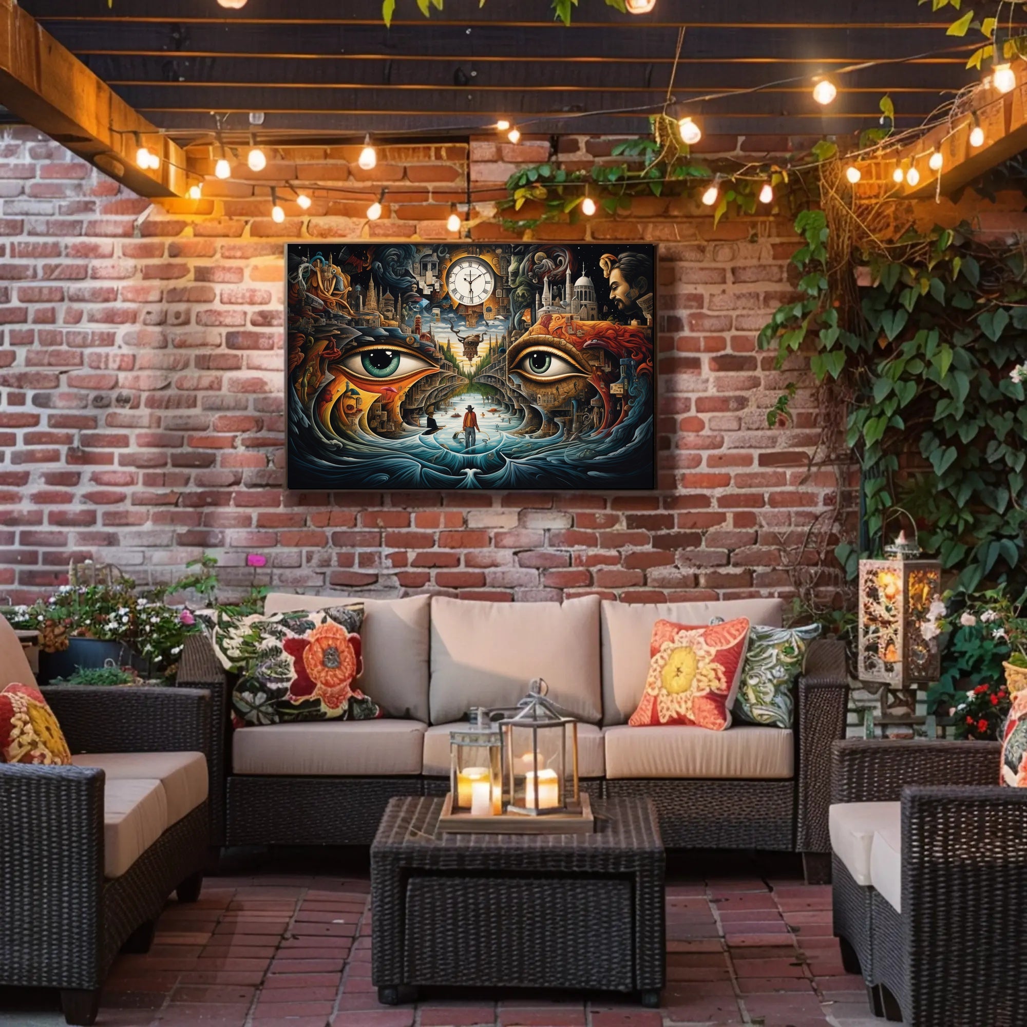 Explorative Imagination Surrealistic Urban Cityscape Artistic Poster