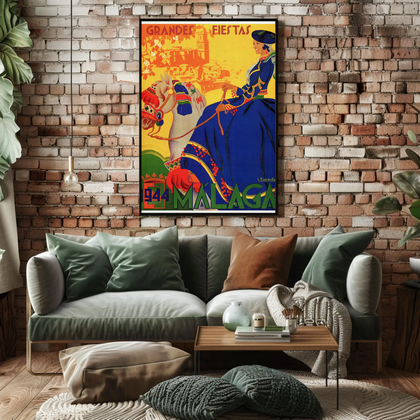 Malaga Festival 1944 Travel Poster