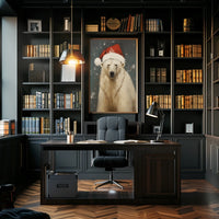 Festive Polar Bear Poster