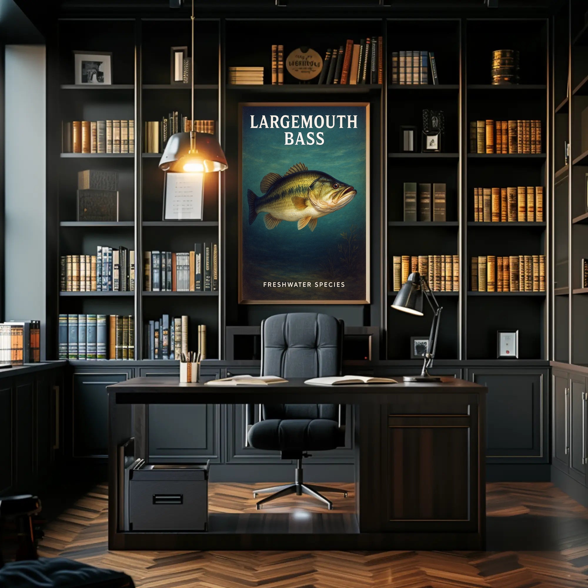 Largemouth Bass Freshwater Species Poster PosterGoat