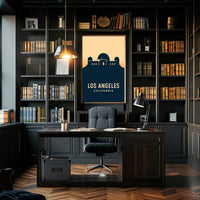 Los Angeles Observatory Silhouette Travel Poster