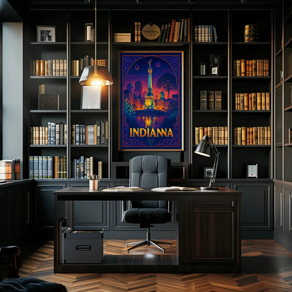 Indiana Nightscape Poster