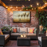 Surreal Landscape with Alien Forms Artistic Poster