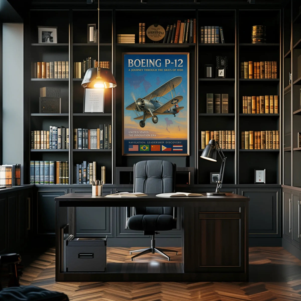 Boeing P-12 A Journey Through the Skies of 1930 Poster