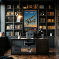 Boeing P-12 A Journey Through the Skies of 1930 Poster