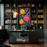 Vivid Floral Elegance Art Print - Abstract or Artistic Poster