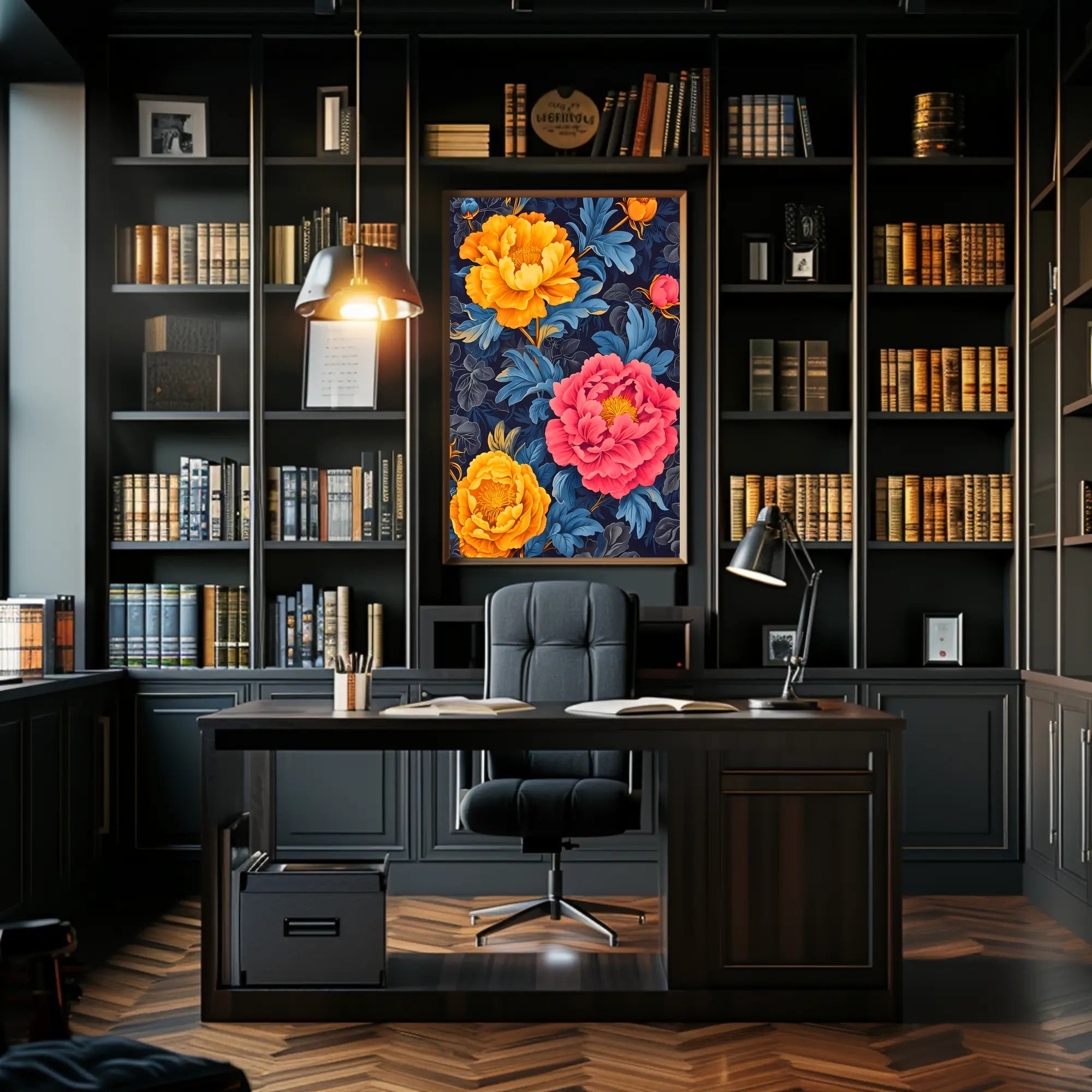 Vivid Floral Elegance Art Print - Abstract or Artistic Poster