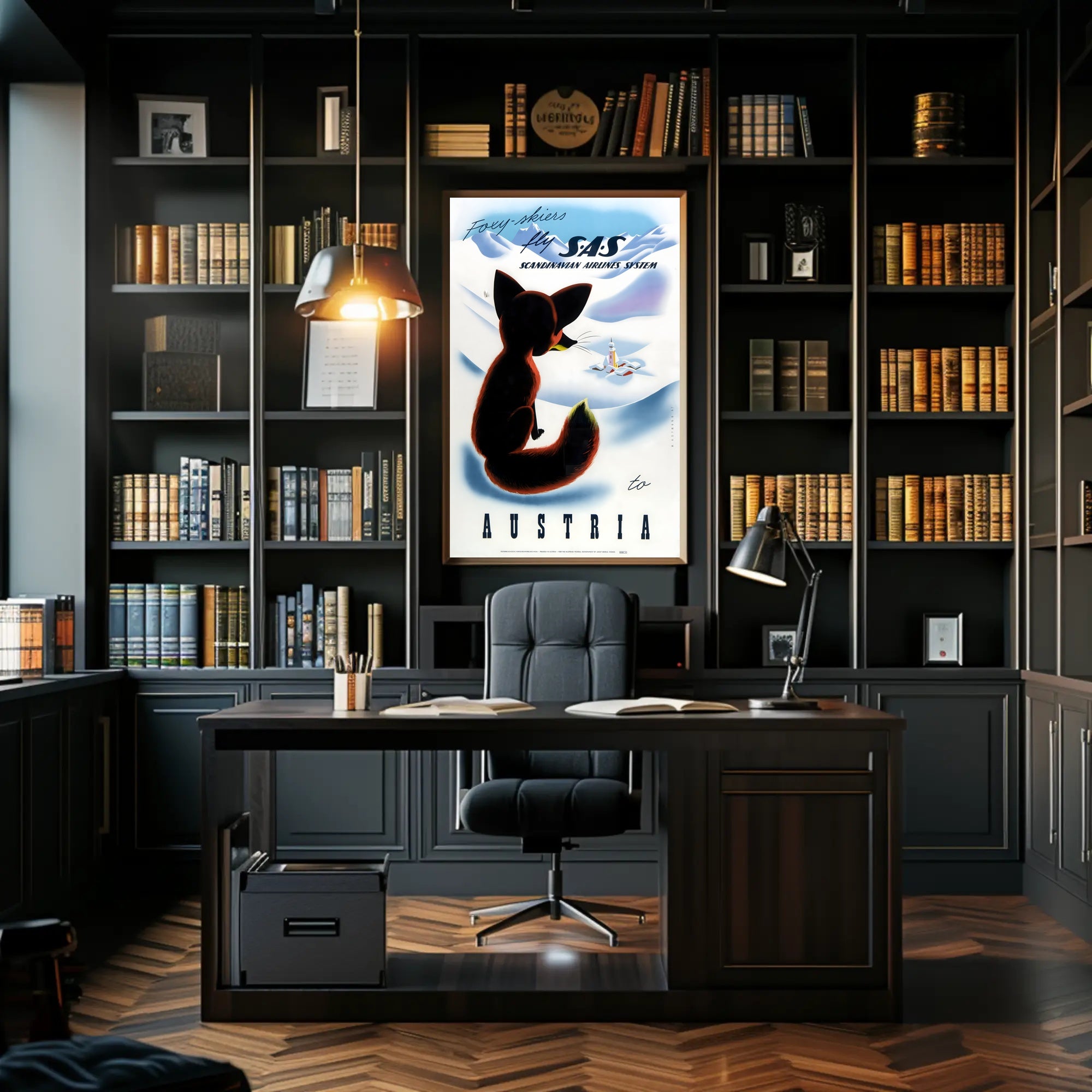 Vintage SAS Travel Poster: Explore Austria's Alpine Charm Travel Poster PosterGoat