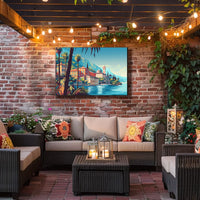 Mediterranean Coastal Escape: Vintage Travel Poster Art