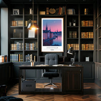 Serene Evening View of Stockholm Urban Cityscape Poster