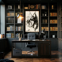 Oppression Depicted in Wartime Illustration Poster PosterGoat