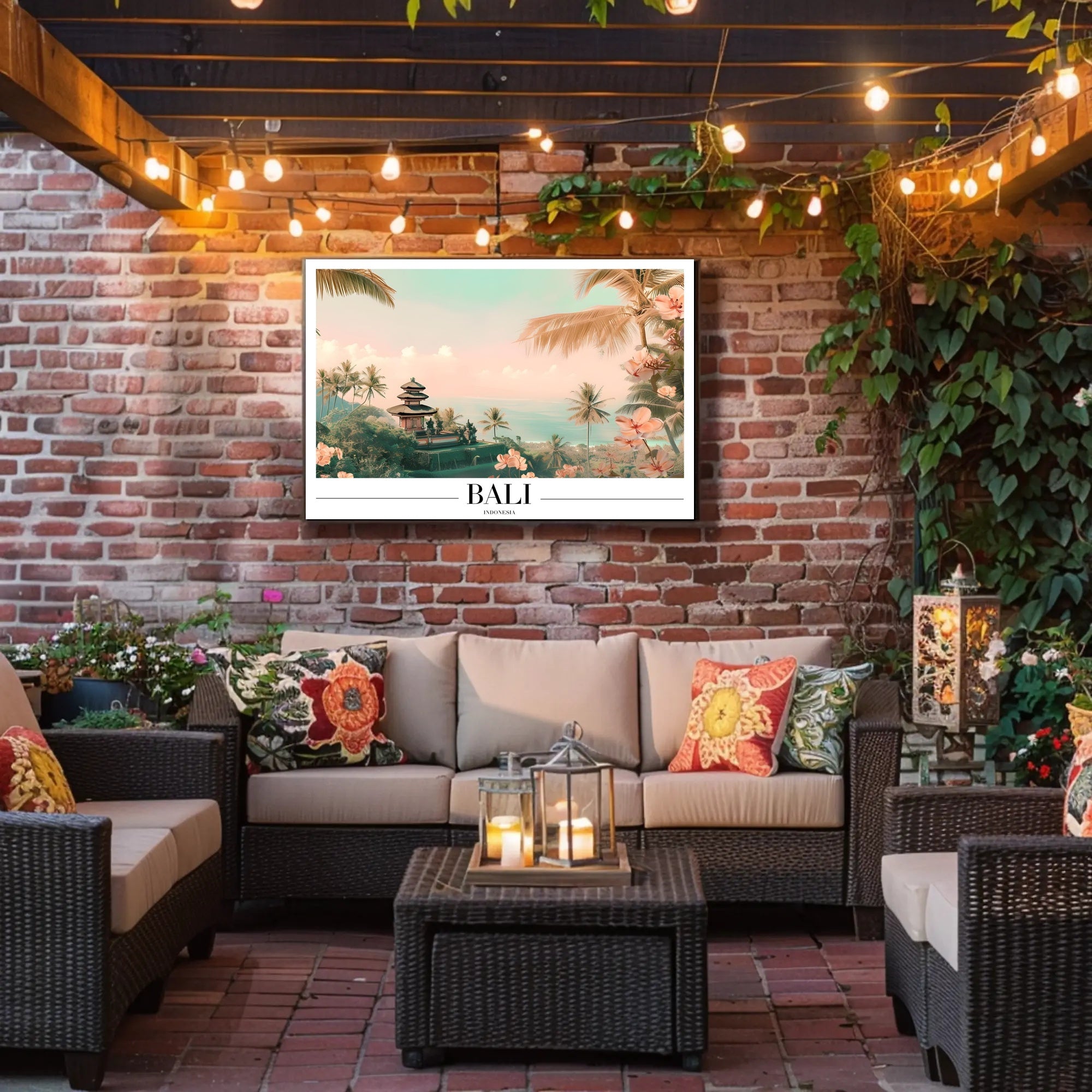 Tropical Tranquility: Balinese Landscape Travel Poster