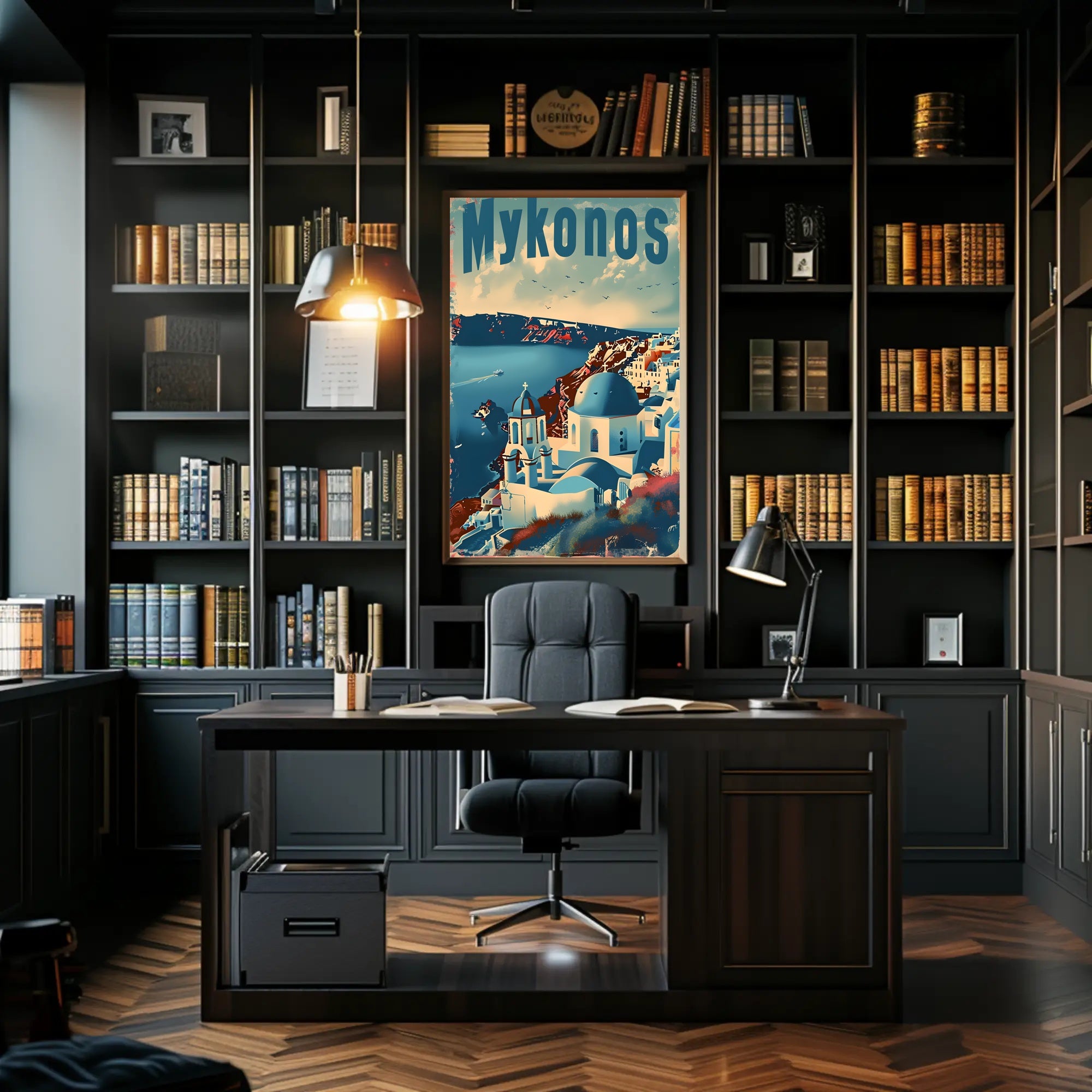 Mykonos Travel Poster