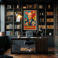 Eisenhower Pop Art Poster: Playful Presidential Tribute