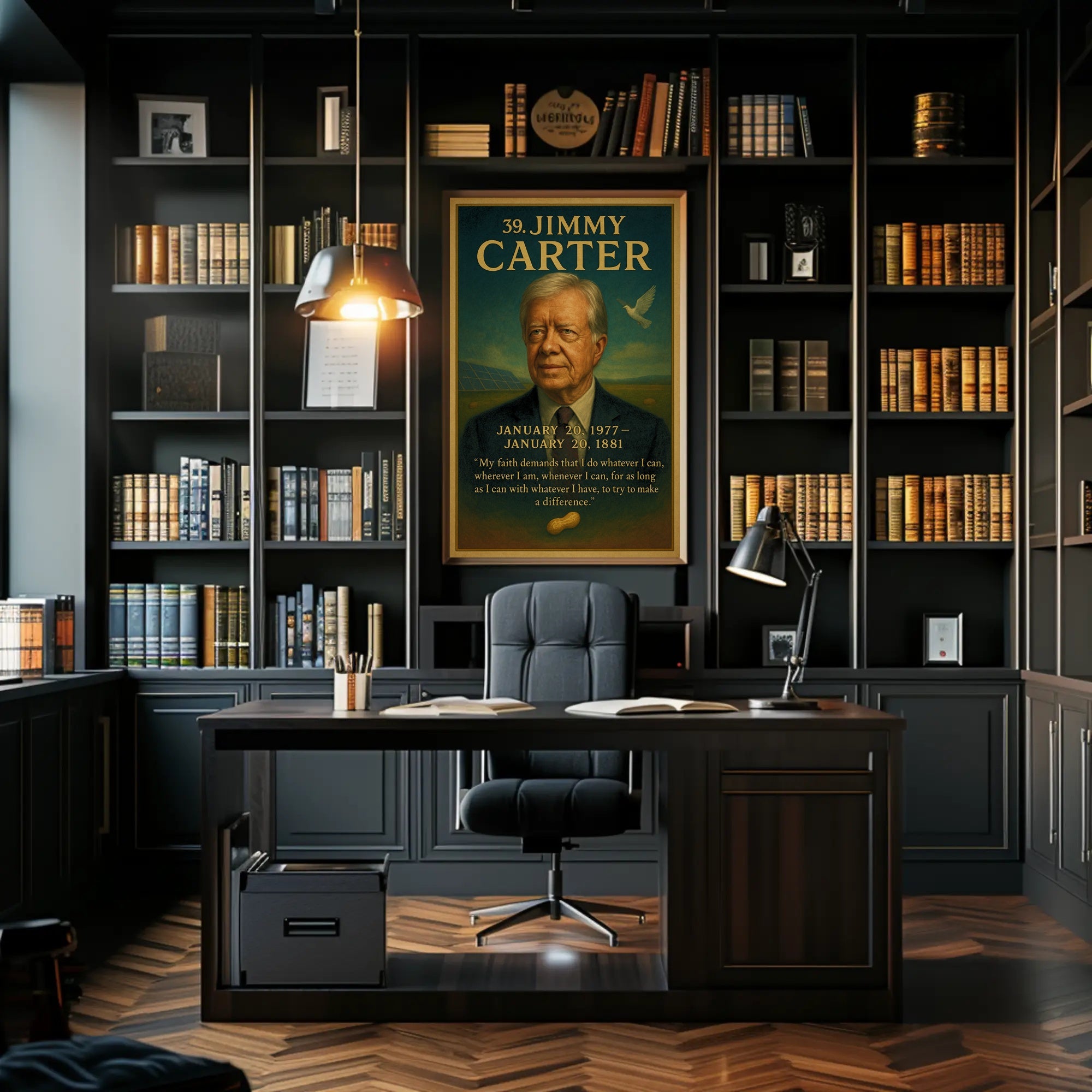 Jimmy Carter 39th President Wall Art Print PosterGoat