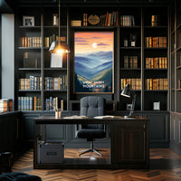 Great Smoky Mountains Landscape Poster Vintage Print