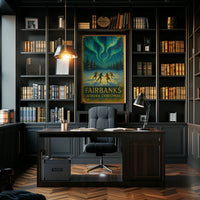Fairbanks Aurora Christmas Poster