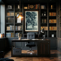 Serene Snowy Landscape Vintage Travel Poster PosterGoat