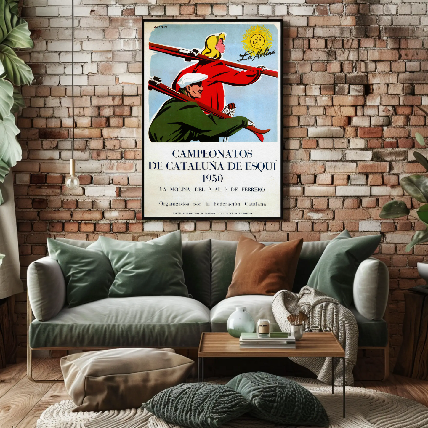 Ski Championship Cataluña Vintage Poster