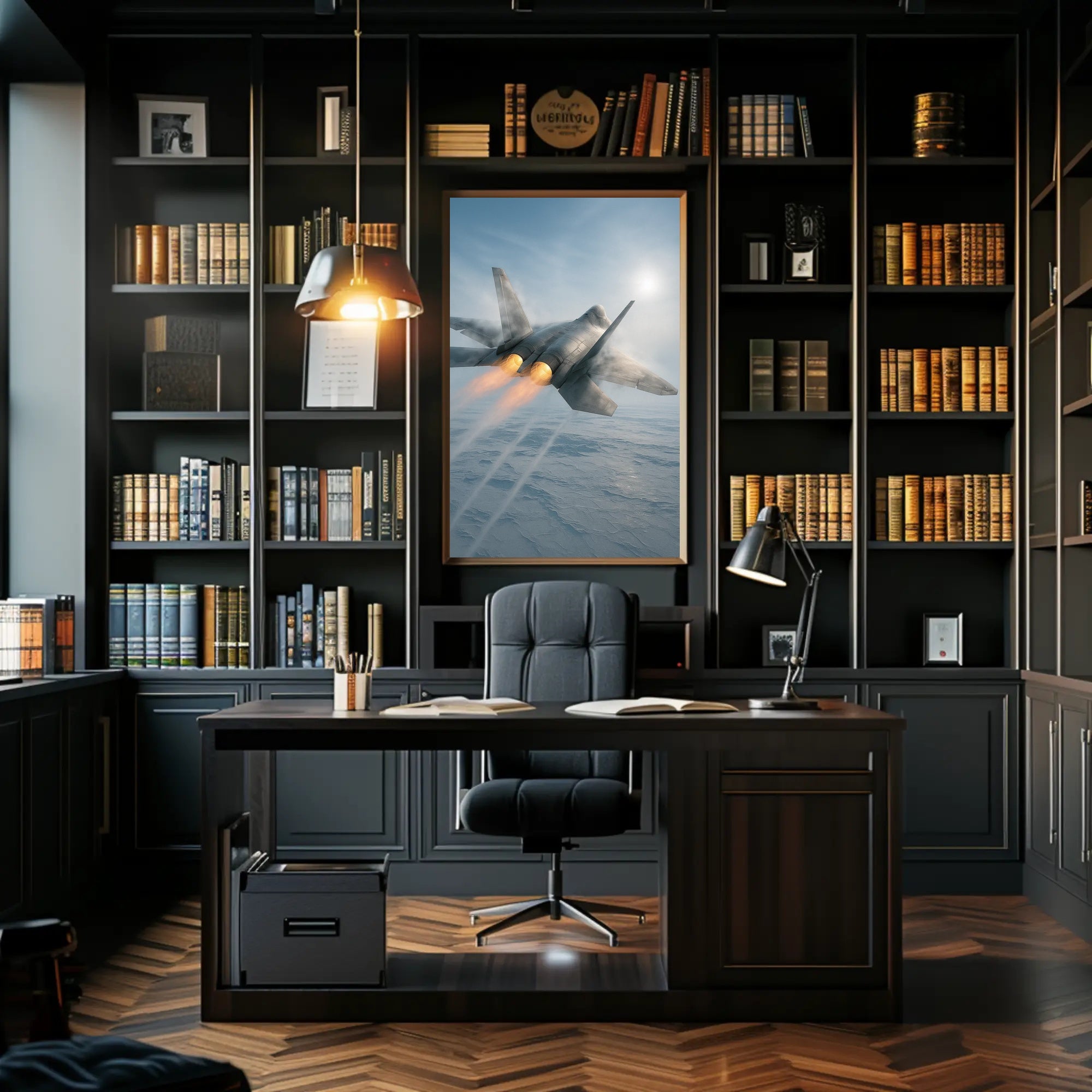 Lockheed Martin F-22 Raptor Military Jet Fighter Poster