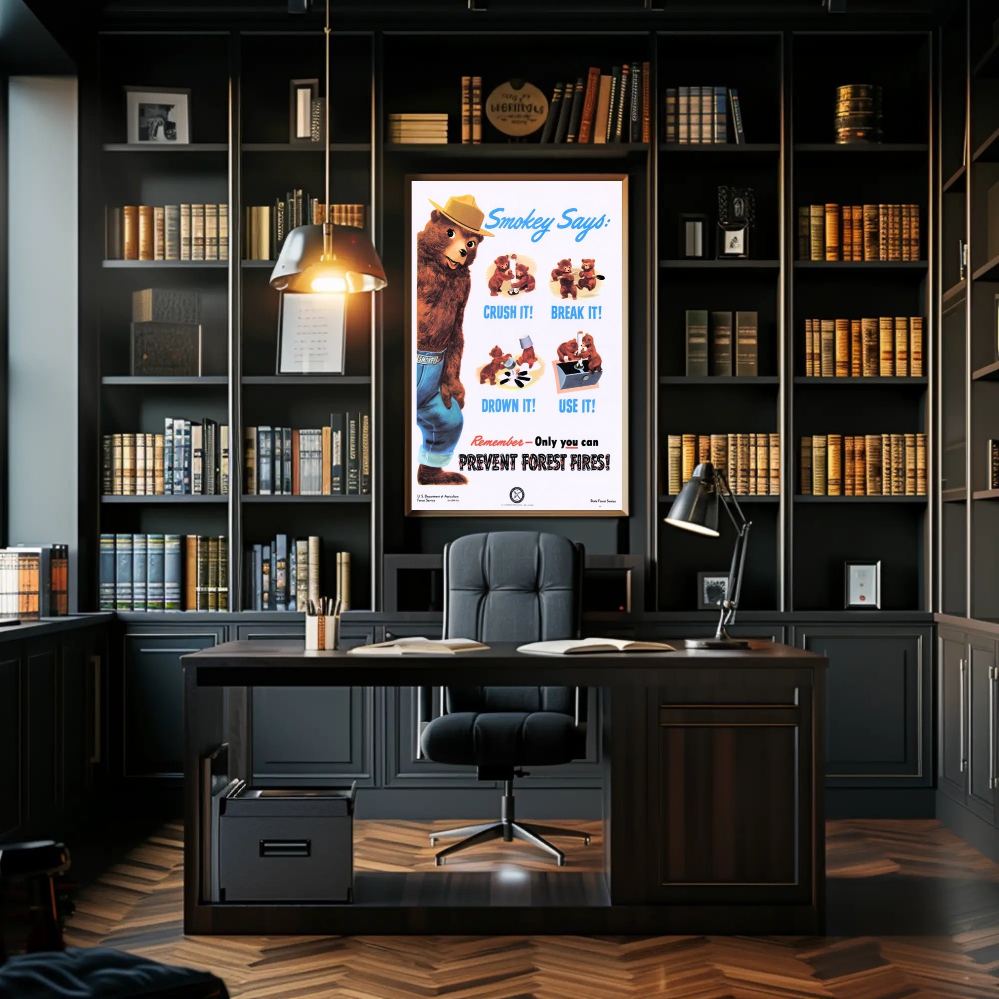 Smokey Bear's Fire Prevention Message Poster PosterGoat