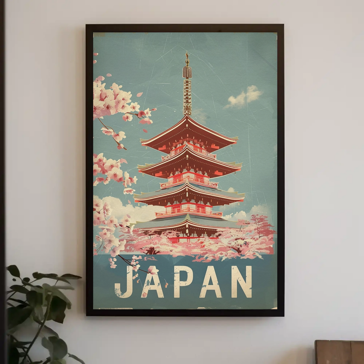 Japan Vintage Travel Poster - Sakura Season