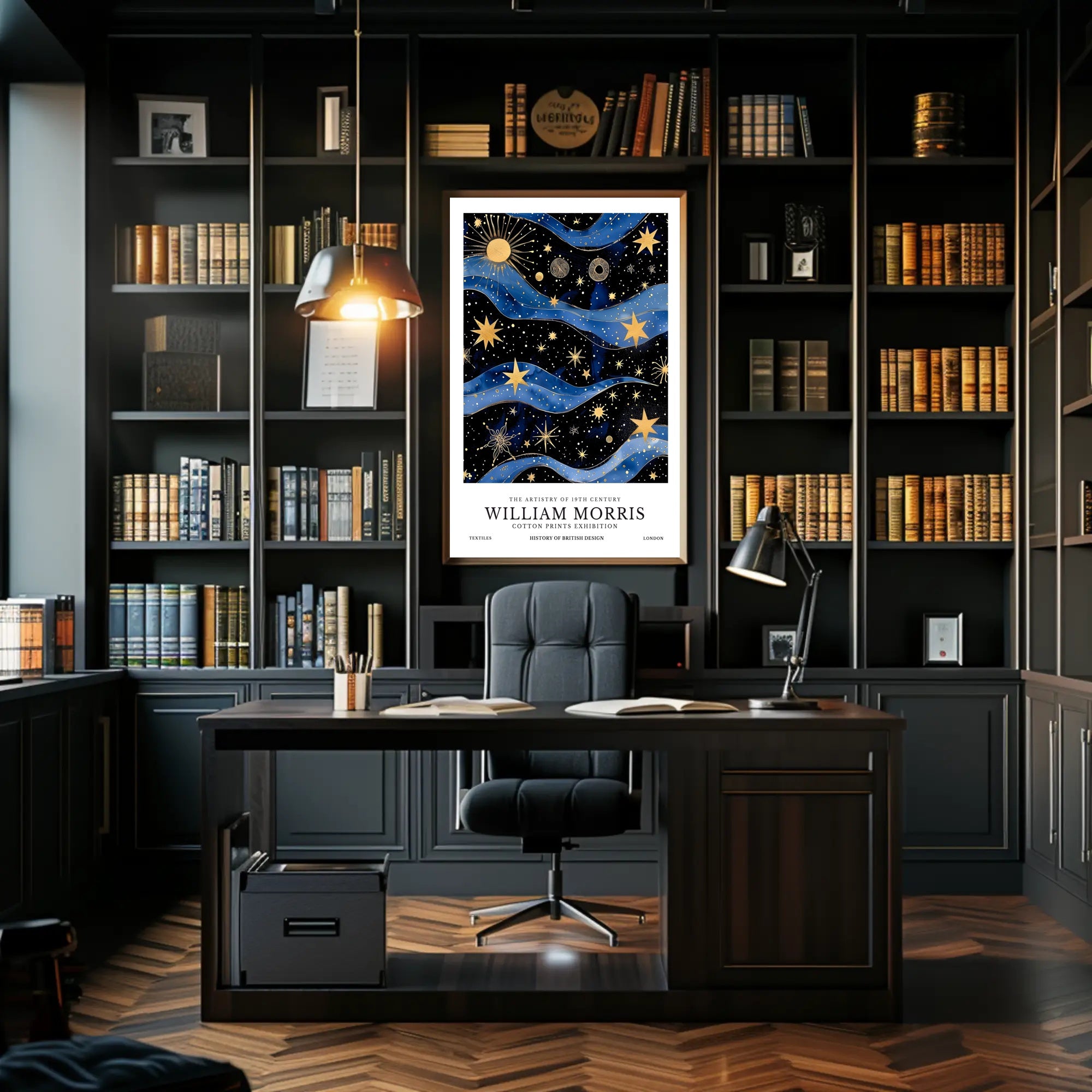 William Morris Cotton Prints Exhibition Poster