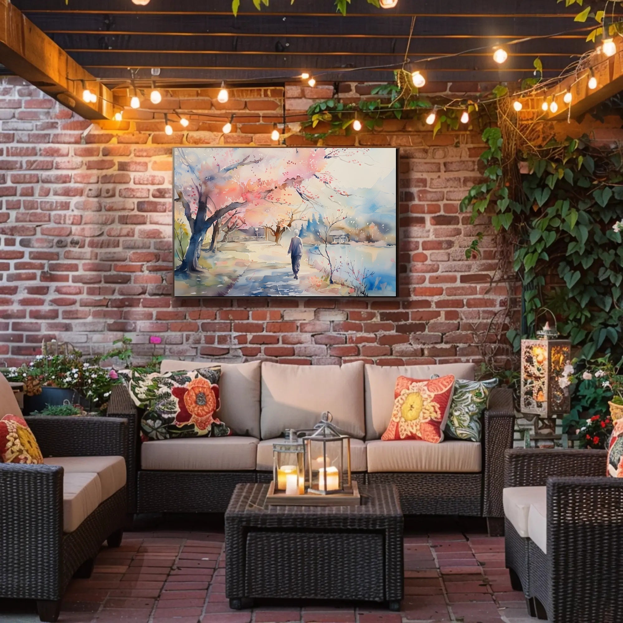 Serene Stroll Among Cherry Blossoms Poster