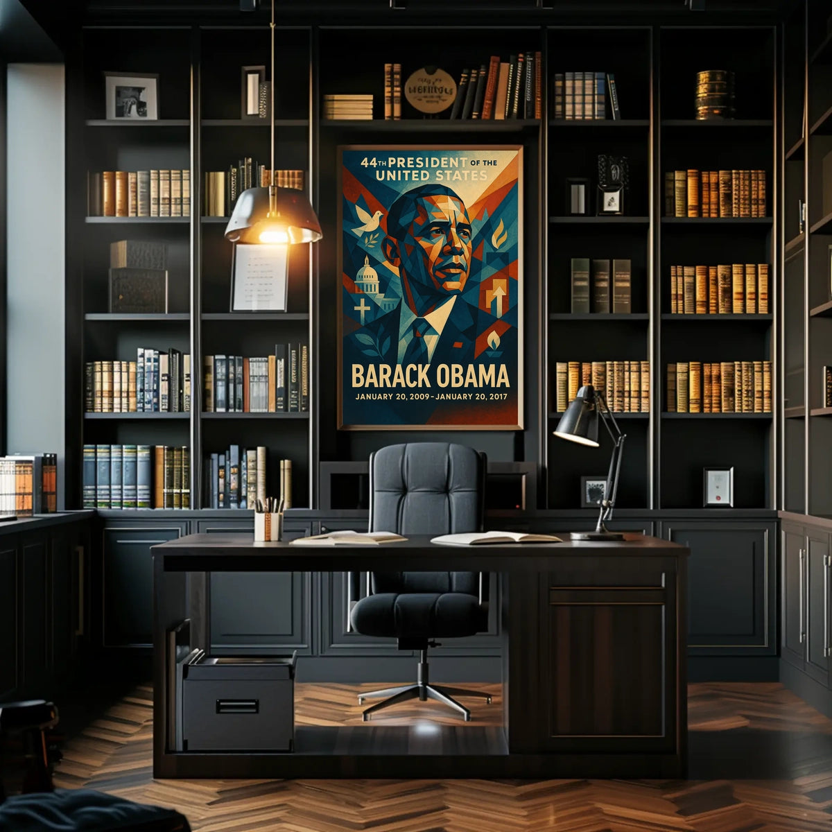 Obama Era Presidential Portrait Art Poster