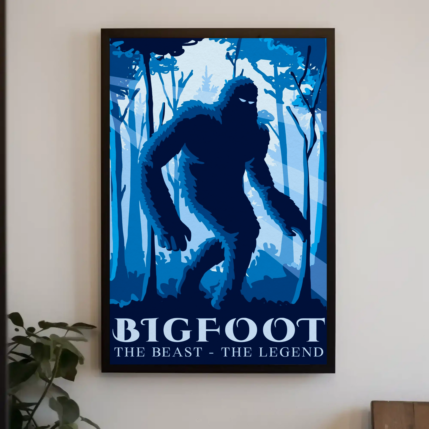 Vintage Poster Bigfoot Forest Mystery