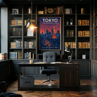 Tokyo Travel Poster Modern City Wall Art Print