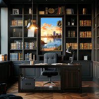 Serene Sunset in Darwin Urban or Cityscape Poster