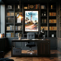 Biscayne Watercolor Wall Art Poster