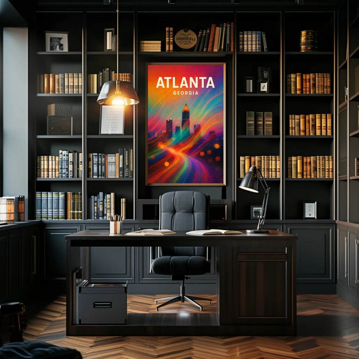 Atlanta, Georgia Vibrant Cityscape Poster