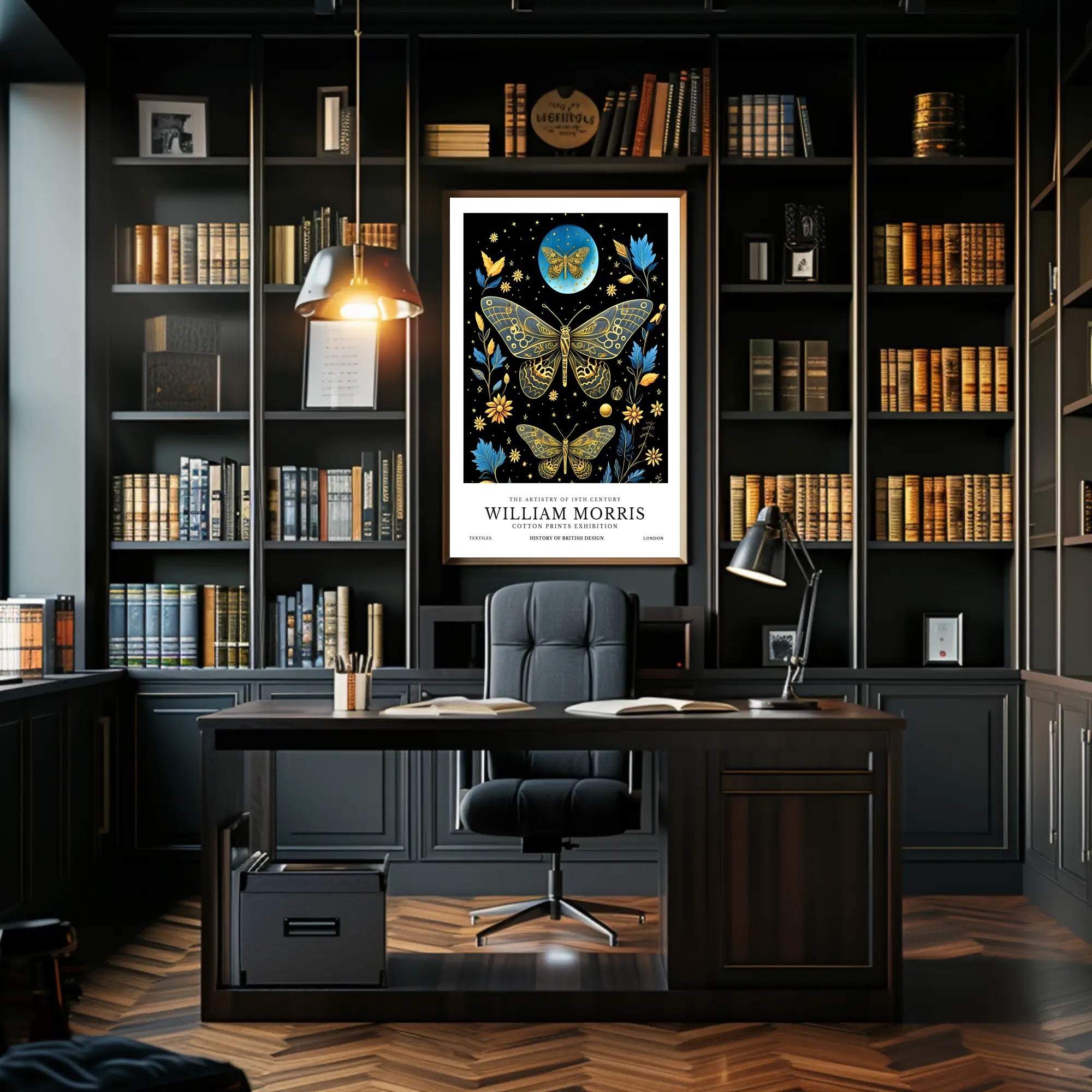 William Morris Cotton Prints Exhibition Poster