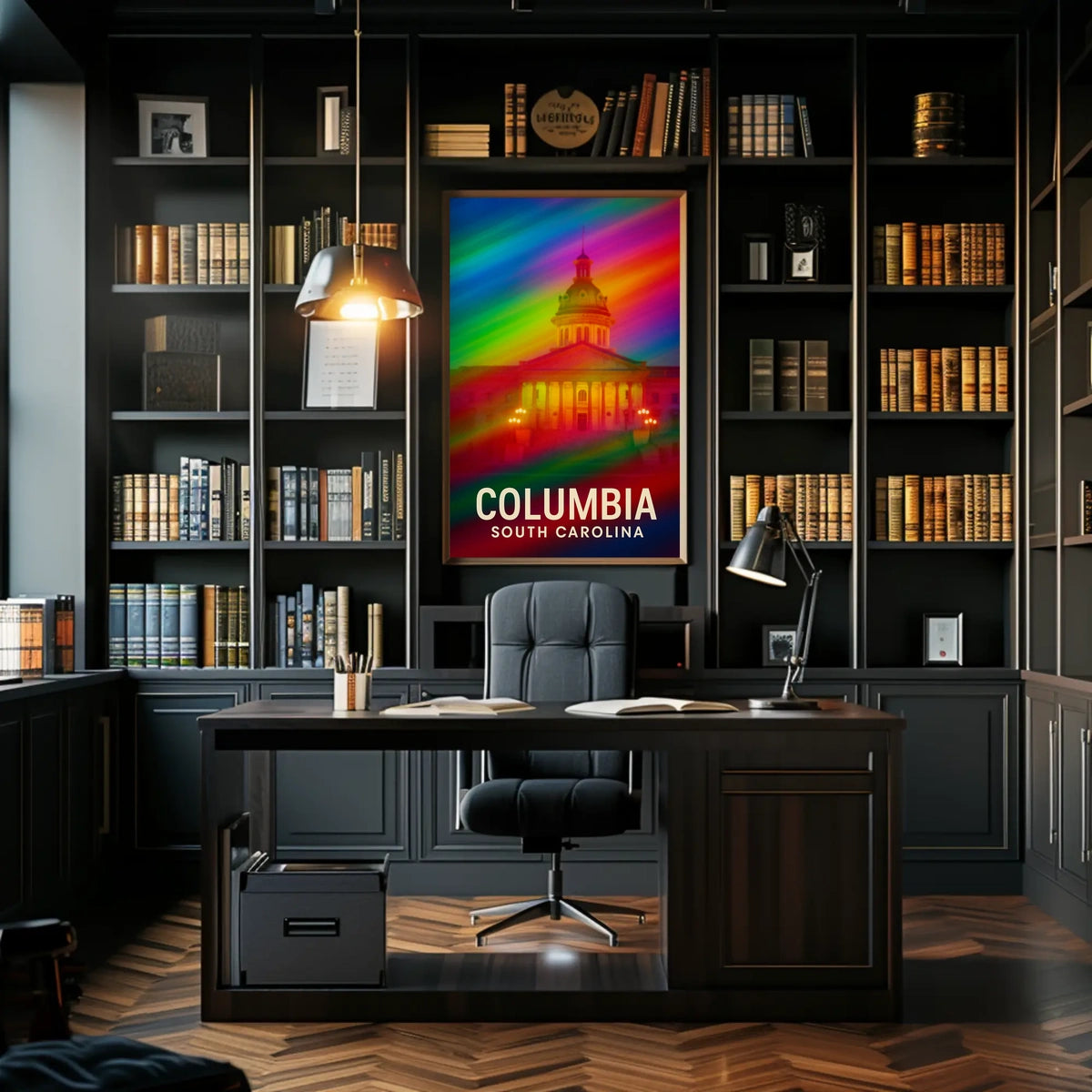 Columbia South Carolina Vibrant Pop Art Poster