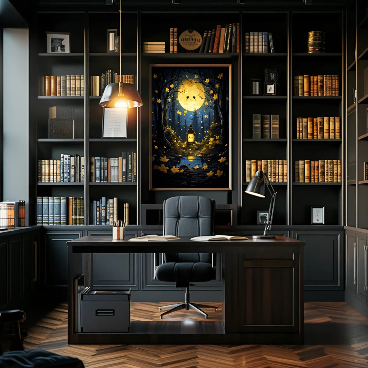 Enchanted Moonlit Forest Poster