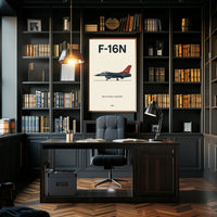 F-16N Fighter Jet Military Recruitment Poster PosterGoat
