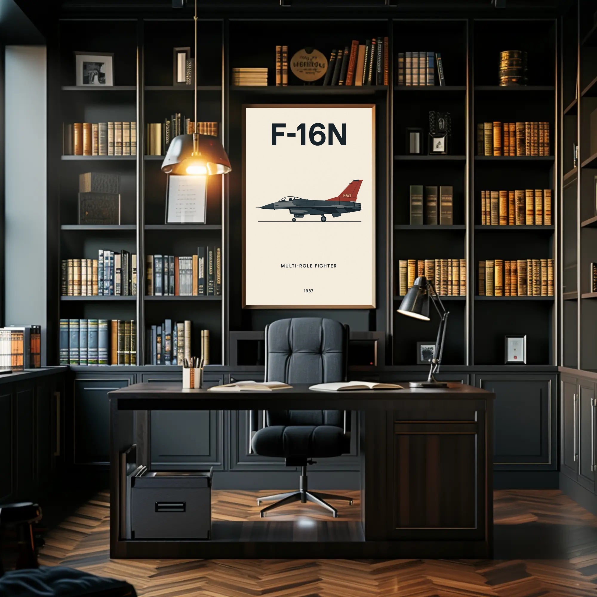 F-16N Fighter Jet Military Recruitment Poster PosterGoat