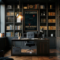 Martin B-57 Canberra Night Intruder Military Aircraft Poster