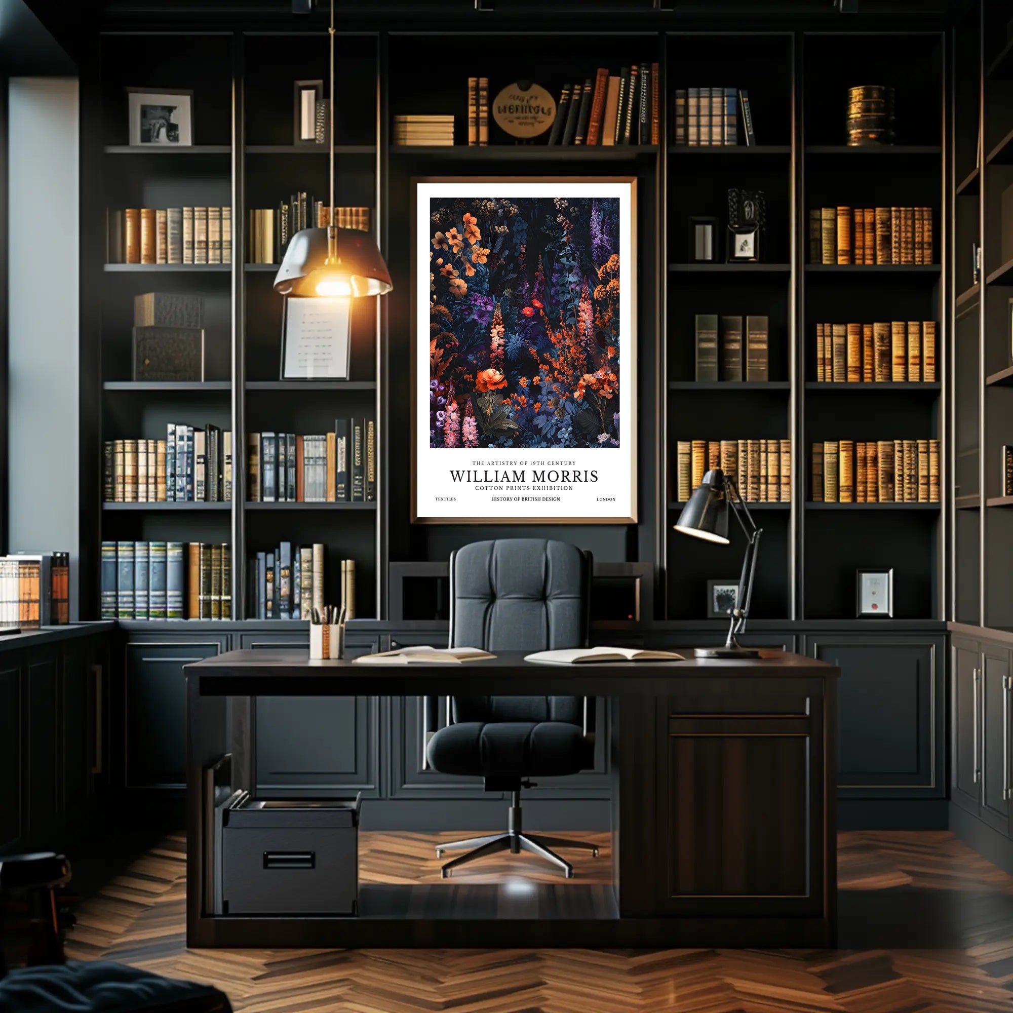 William Morris Cotton Prints Exhibition Poster