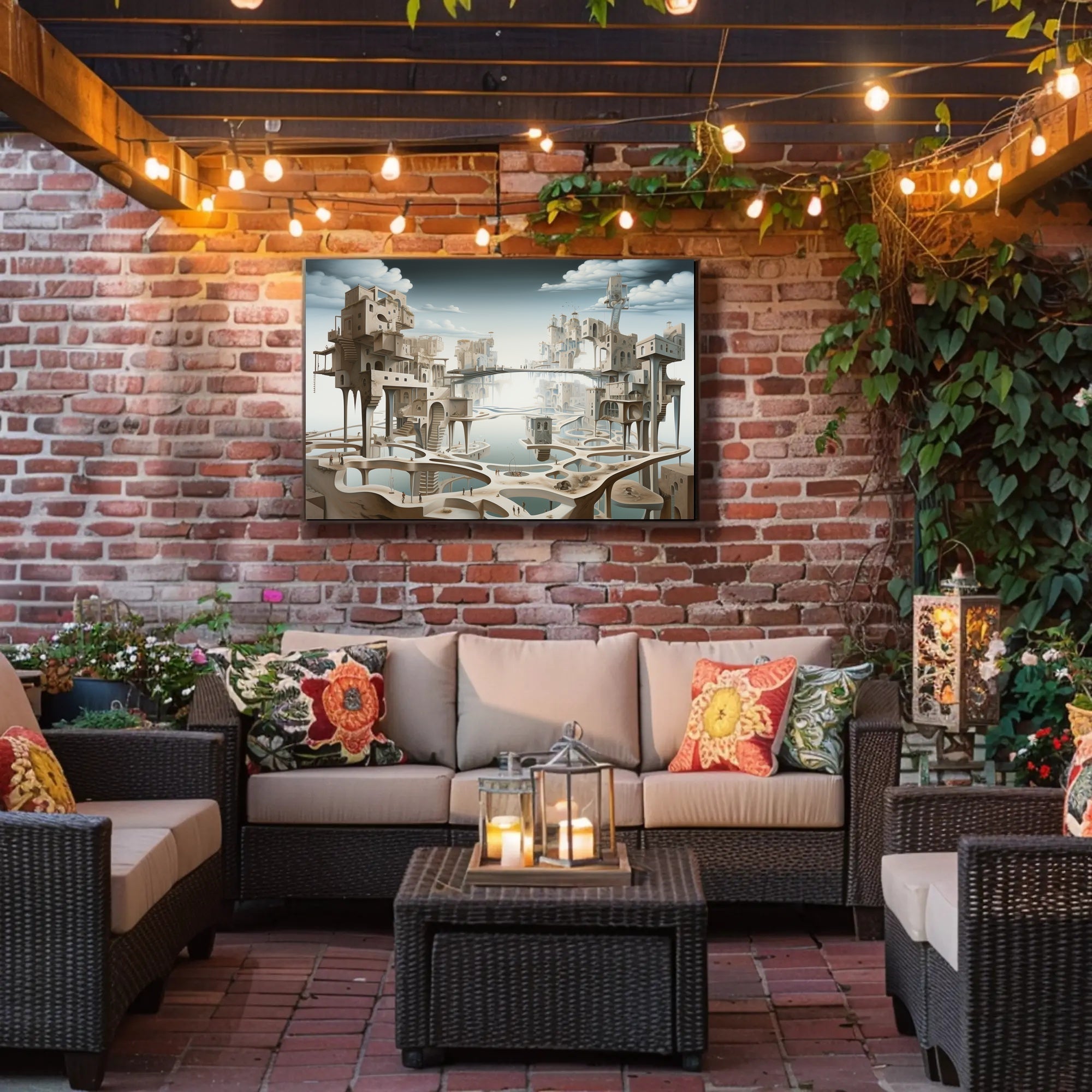 Surreal Architectural Dreamscape Art Poster