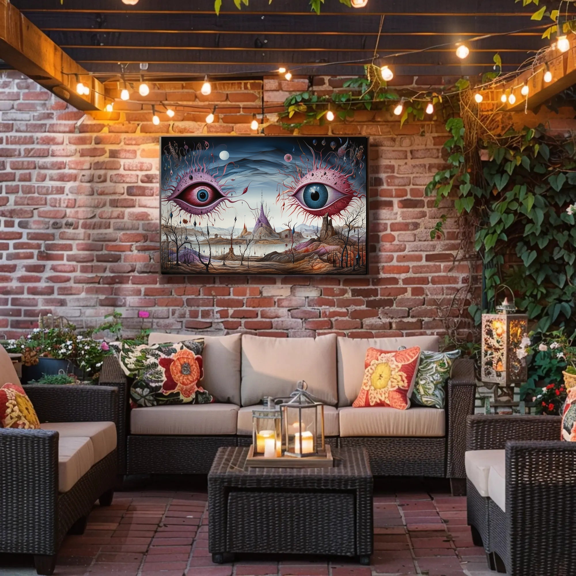 Surreal Dreamscape Eyes: Artistic Poster